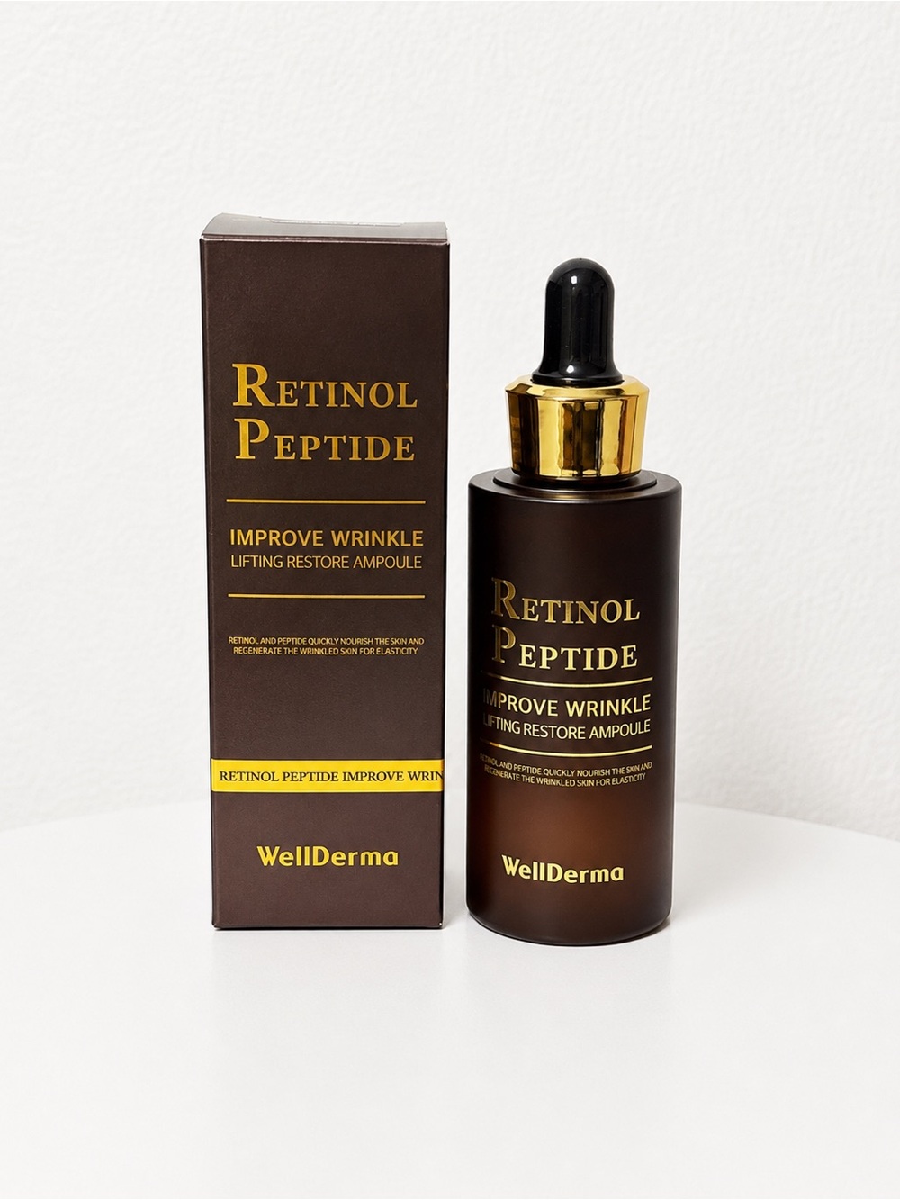 Retinol Peptide Improve Wrinkle Lifting Restore Ampoule - Brown